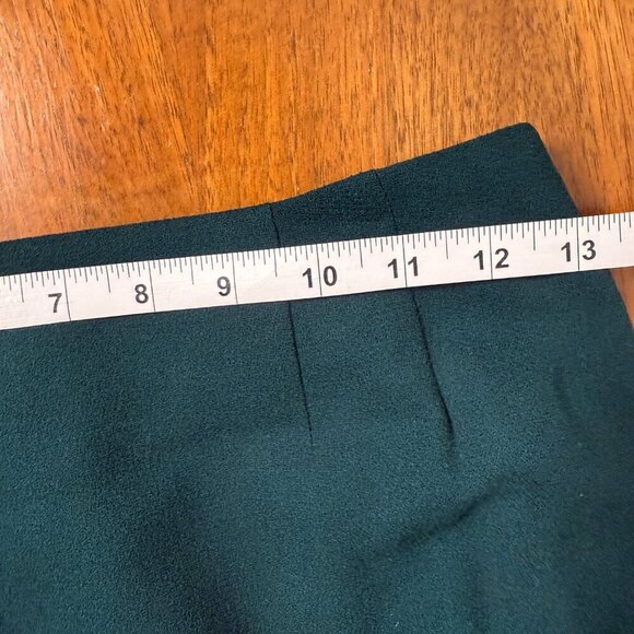 Linda Allard Ellen Tracy Green 100% Wool Suit Jacket Sz Petite 6, Skirt Sz 4 - Picture 13 of 14